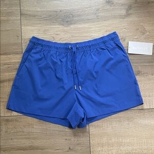 Athleta Shorts Womens L Royal Blue Performance Midday Short New